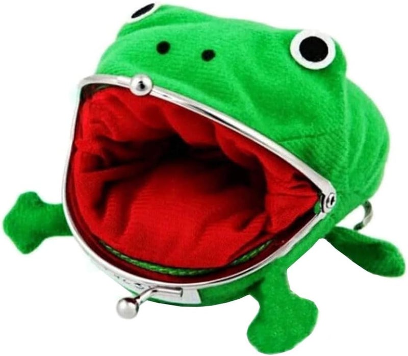 Bestmaple Frog Wallet Anime Cartoon Coin Purse Manga Flannel Wallet Cute Funny Plush Toy (Anime Frog) - Image 1
